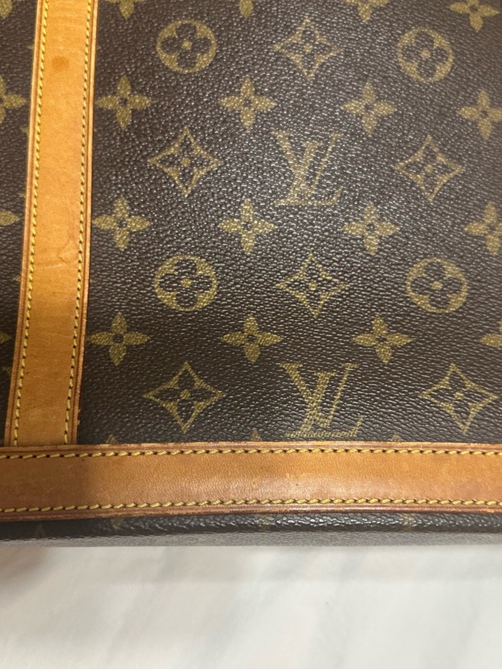 Louis Vuitton sac shopper tote Monogram Canvas Brown Tote with leather Straps - Picture 4 of 11